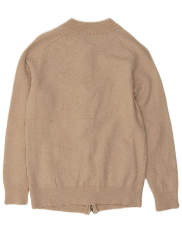 Pulover cardigan Massimo Dutti pentru femei UK 12 Medium Beige Lână
