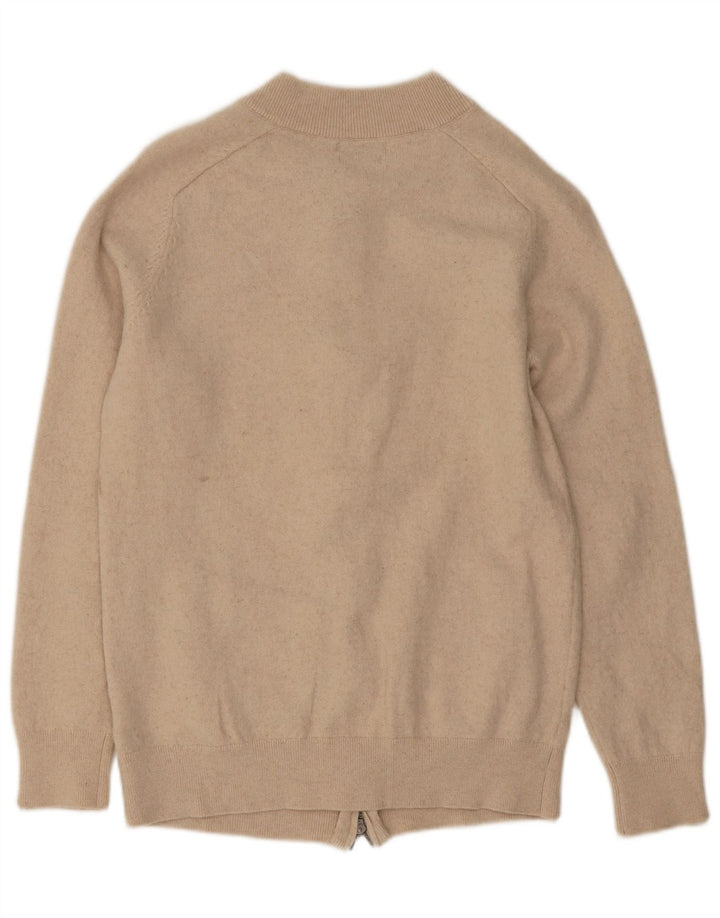 Pulover cardigan Massimo Dutti pentru femei UK 12 Medium Beige Lână