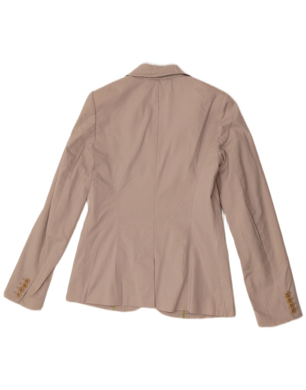 Jachetă pentru femei Tommy Hilfiger cu 2 nasturi, UK 8, bumbac alb catifelat