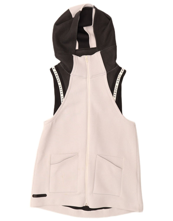 Jachetă de trening cu glugă Under Armour pentru femei UK 6 XS, alb, color block