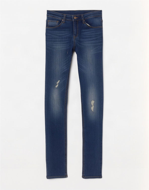Levi's Girls 711 Blugi skinny distressed 15-16 ani L26 L32 Bumbac albastru