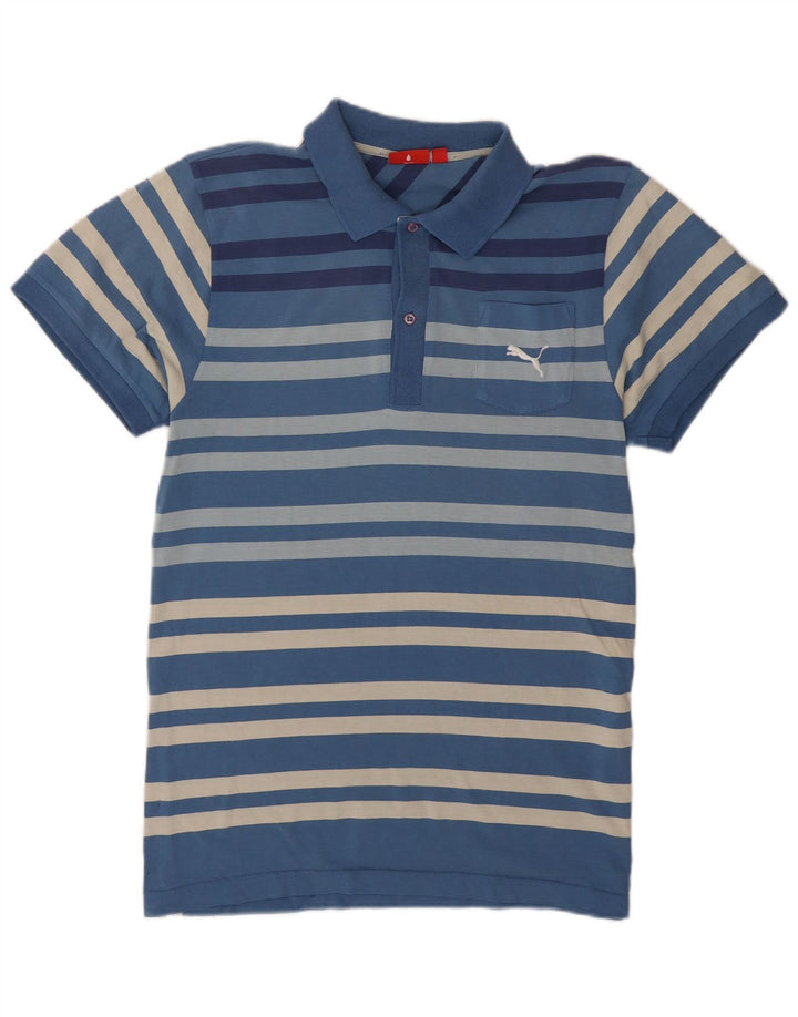Tricou polo Puma pentru bărbați, cu dungi albastre medii