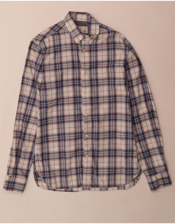 Cămașă croită pentru bărbați Jack & Jones, bumbac cu carouri albastre mici