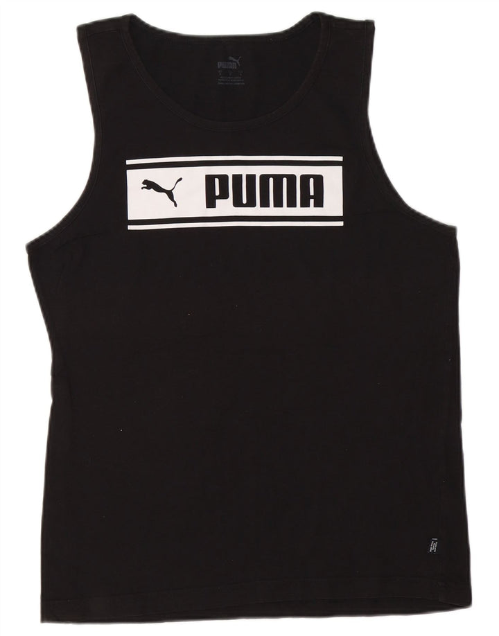 Vesta grafică pentru bărbați Puma, mic, bumbac, negru