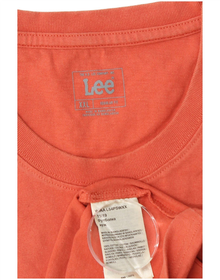 Tricou Lee pentru bărbați, cu croiala normală, 2XL, bumbac portocaliu