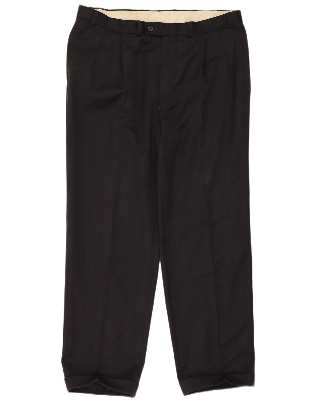 Pantaloni de costum pentru bărbați Marks & Spencer L38 L31 Poliester negru