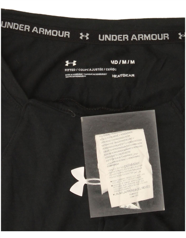 Top cu vestă grafică pentru bărbați Under Armour, poliester mediu negru