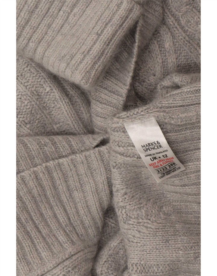 Pulover cardigan pentru femei Marks & Spencer UK 12 Medium Gri Acrilic