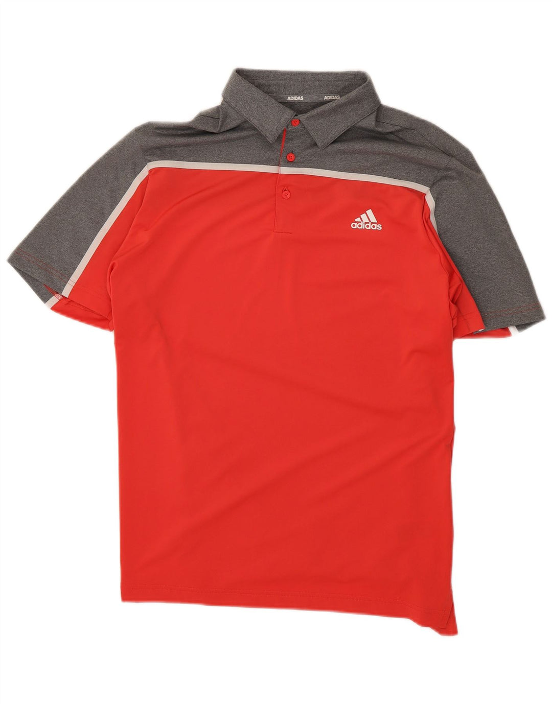 Tricou polo Adidas pentru bărbați, mare, roșu, poliester color bloc