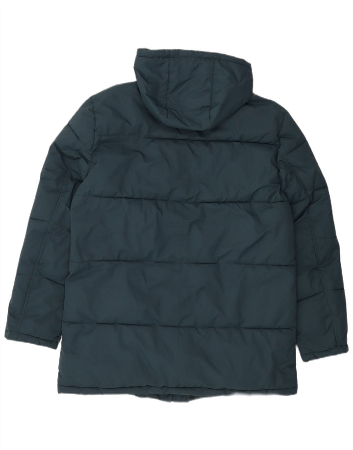 Jachetă căptușită cu glugă Michael Kors pentru bărbați UK 38 Poliester mediu albastru bleumarin