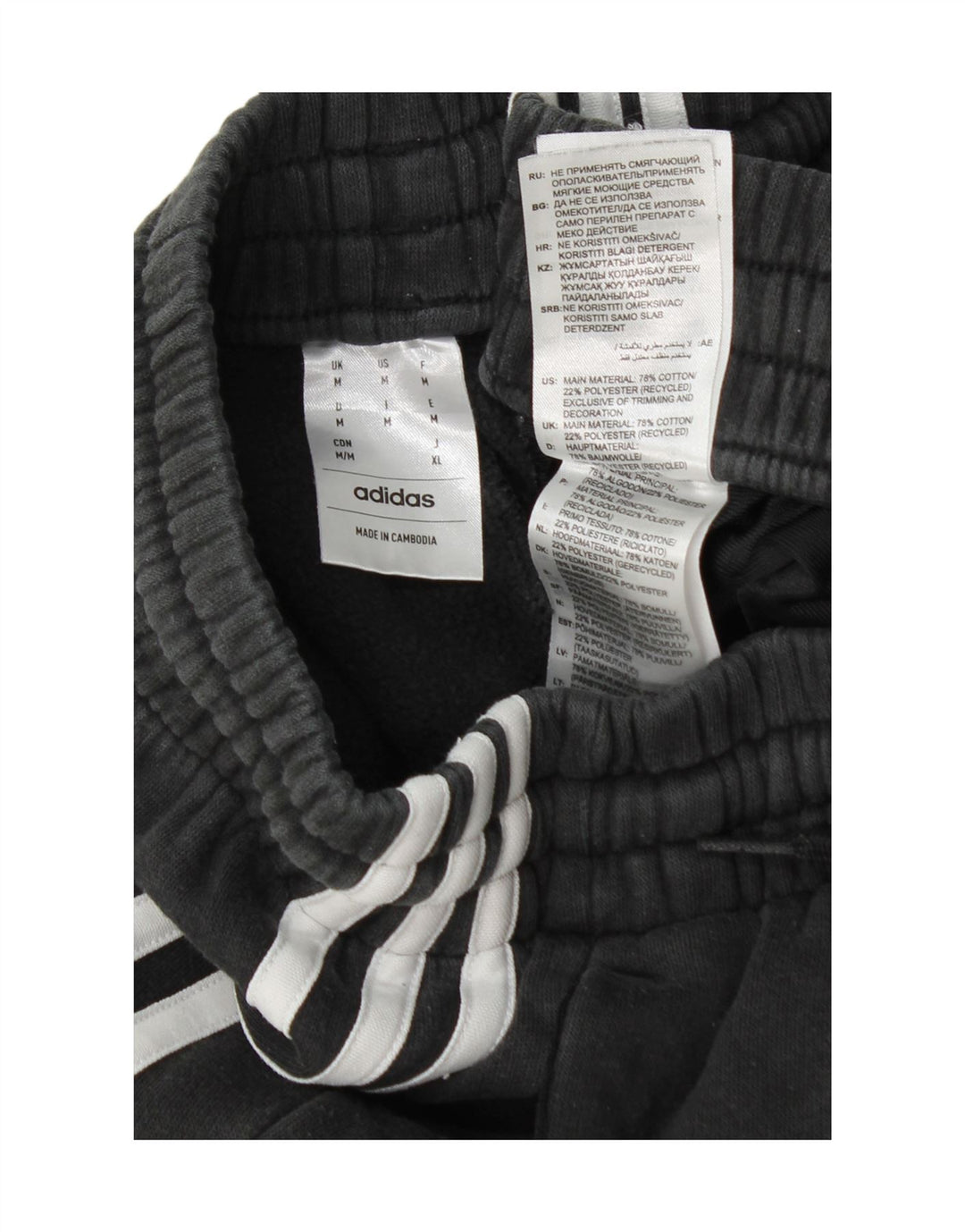 Pantaloni de trening Adidas pentru bărbați Joggeri, bumbac mediu negru