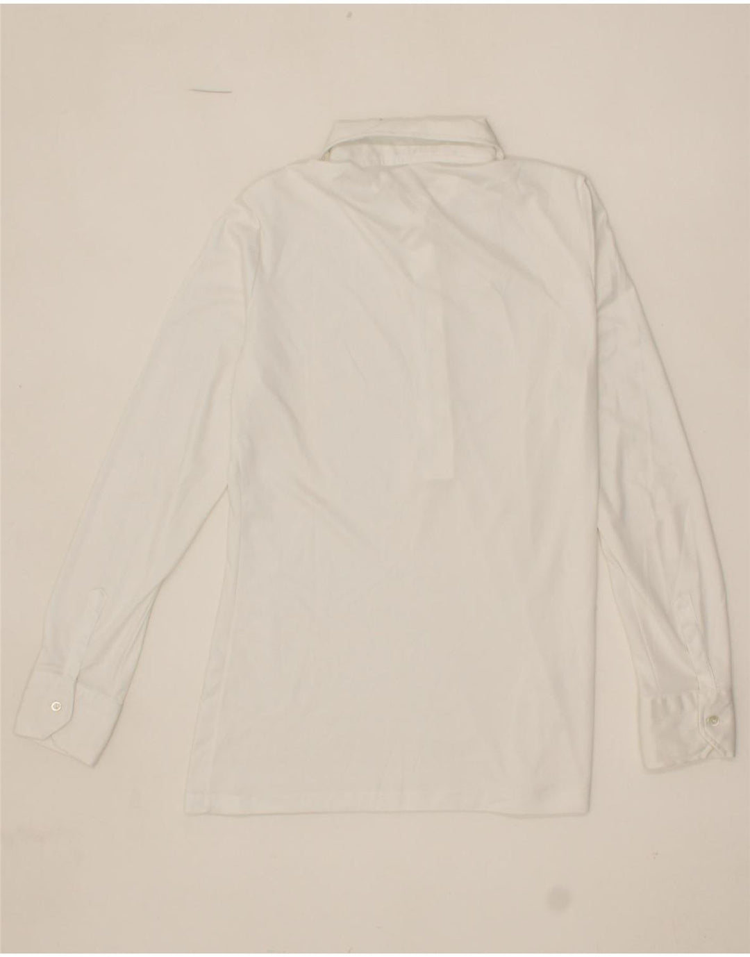 VINTAGE Womens Pullover Shirt UK 12 Medium White Polyester Vintage Vintage and Second-Hand Vintage from Messina Hembry 