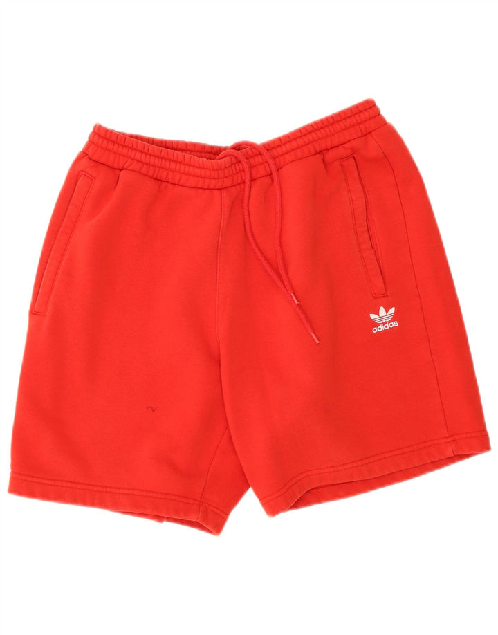 Pantaloni scurți sport Adidas pentru bărbați, bumbac roșu mare