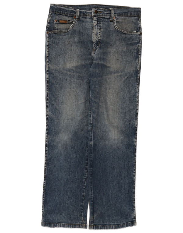 Blugi drepti Wrangler pentru bărbați Texas Stretch W32 L30 Bumbac albastru