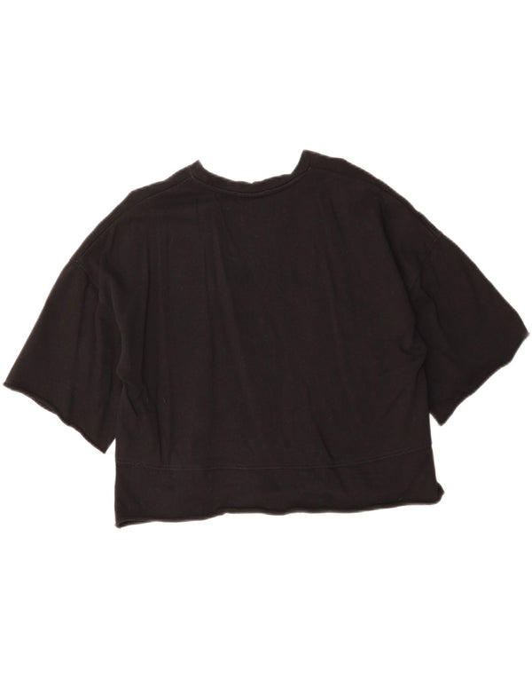 Tricou supradimensionat pentru femei Zara UK 10 Bumbac negru mic