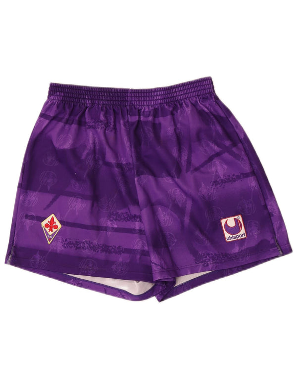 Pantaloni scurți sport Uhlsport pentru bărbați 1994-1995 Fiorentina Home XL violet sport