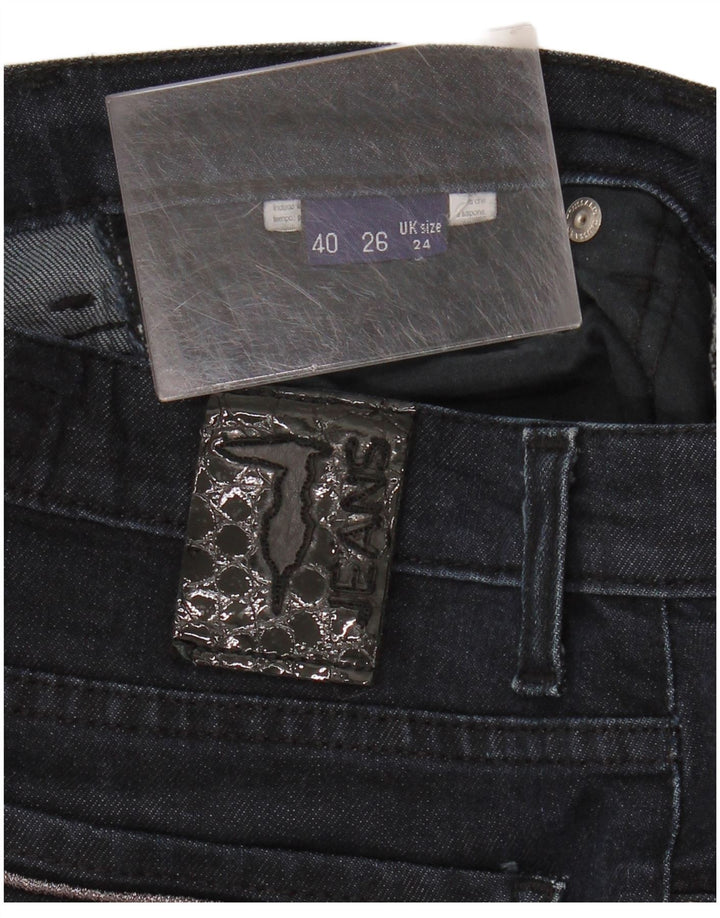 Blugi drepti pentru femei Trussardi W24 L28 bleumarin