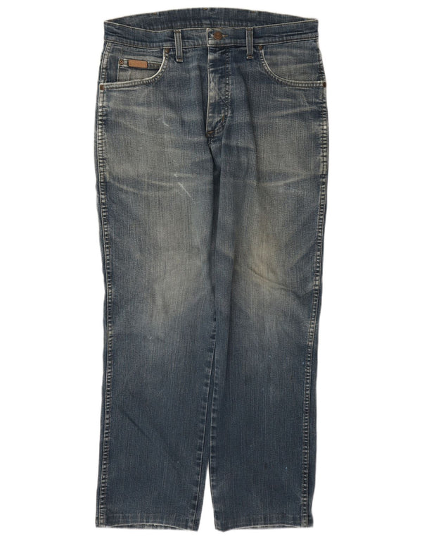 Blugi drepti Wrangler pentru bărbați Texas Stretch W33 L30 Bumbac albastru