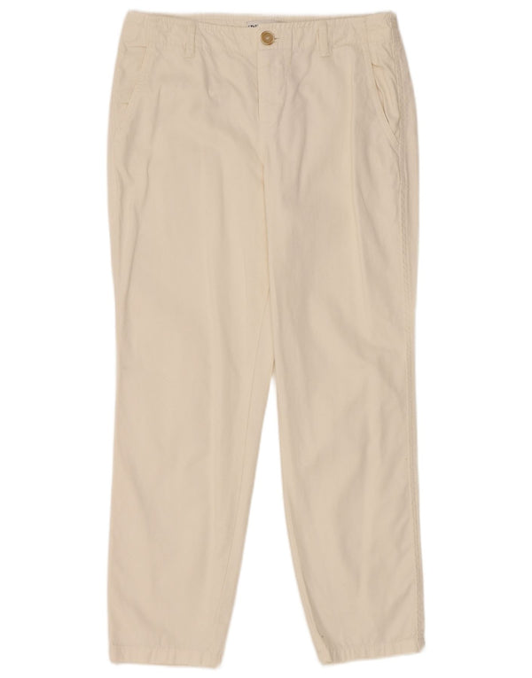 Pantaloni Chino Drepți Femei Zara EU 38 Mici L28 L26 Alb