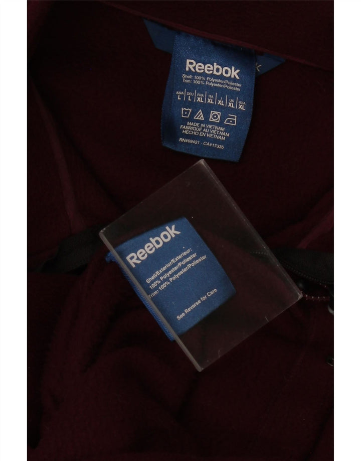 Jachetă din lână pentru bărbați REEBOK UK 42 XL Bordeaux Poliester color bloc