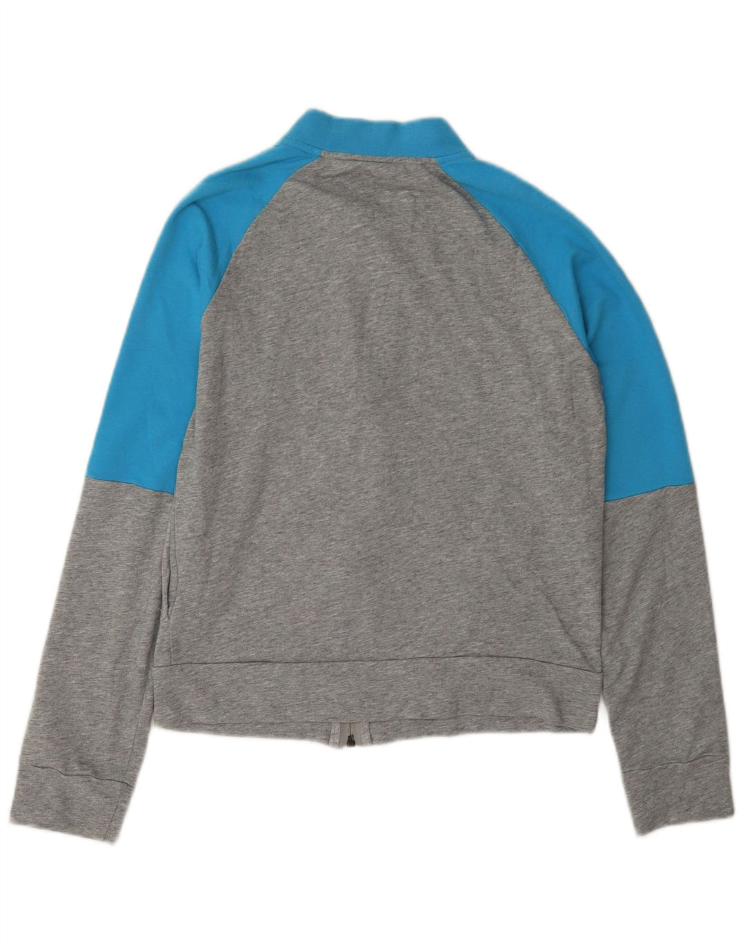 Jachetă de top pentru trening grafic Adidas pentru femei UK 8/10, gri mic, color block