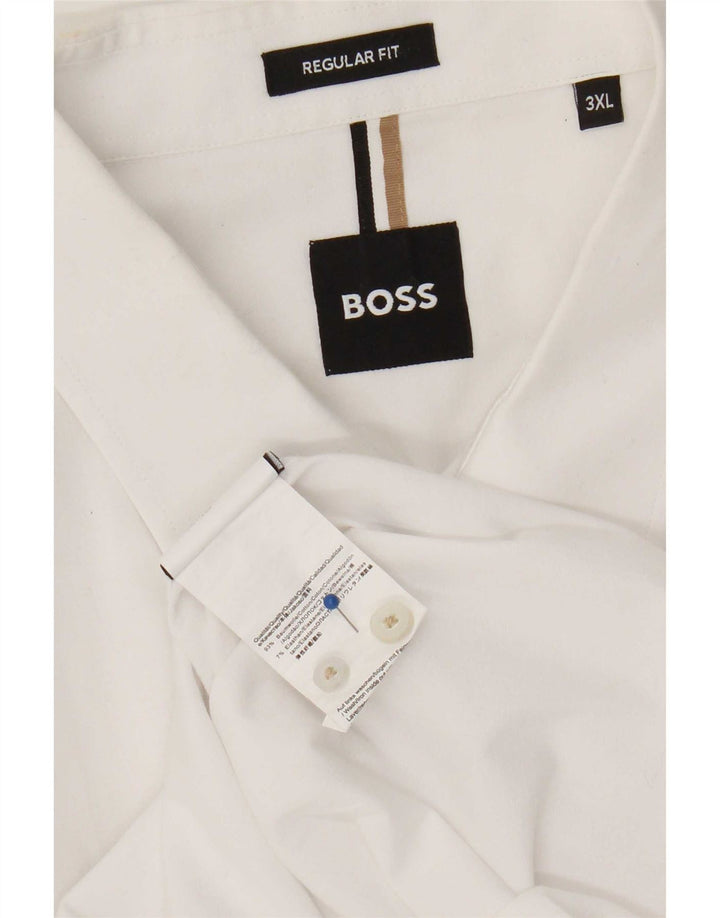Cămașă pentru bărbați Hugo Boss Regular Fit 3XL, bumbac alb