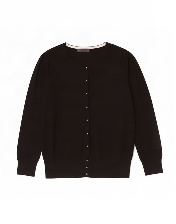 Pulover cardigan pentru femei Marks & Spencer UK 16 mare, negru, viscoză