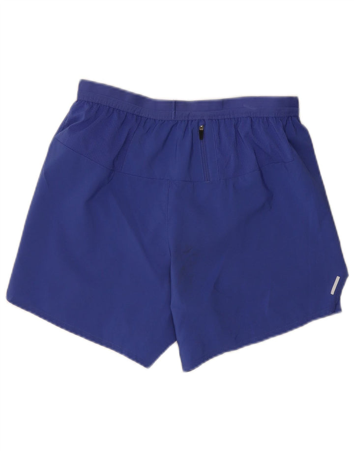 Pantaloni scurti sport NIKE Dri Fit pentru femei UK 12 Medium Blue Poliester