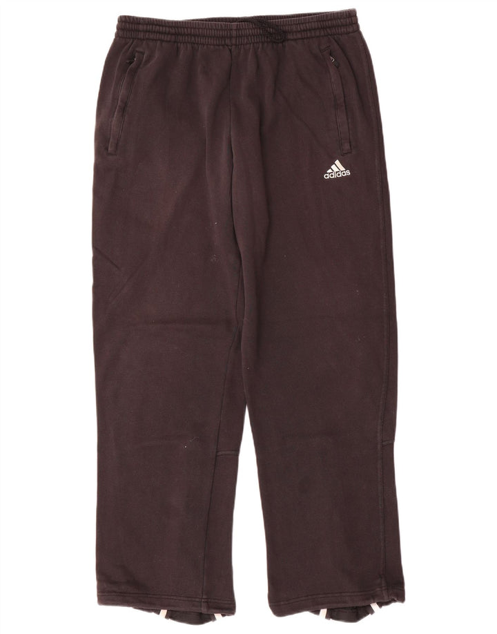 Pantaloni de trening Adidas pentru bărbați, bumbac mediu negru