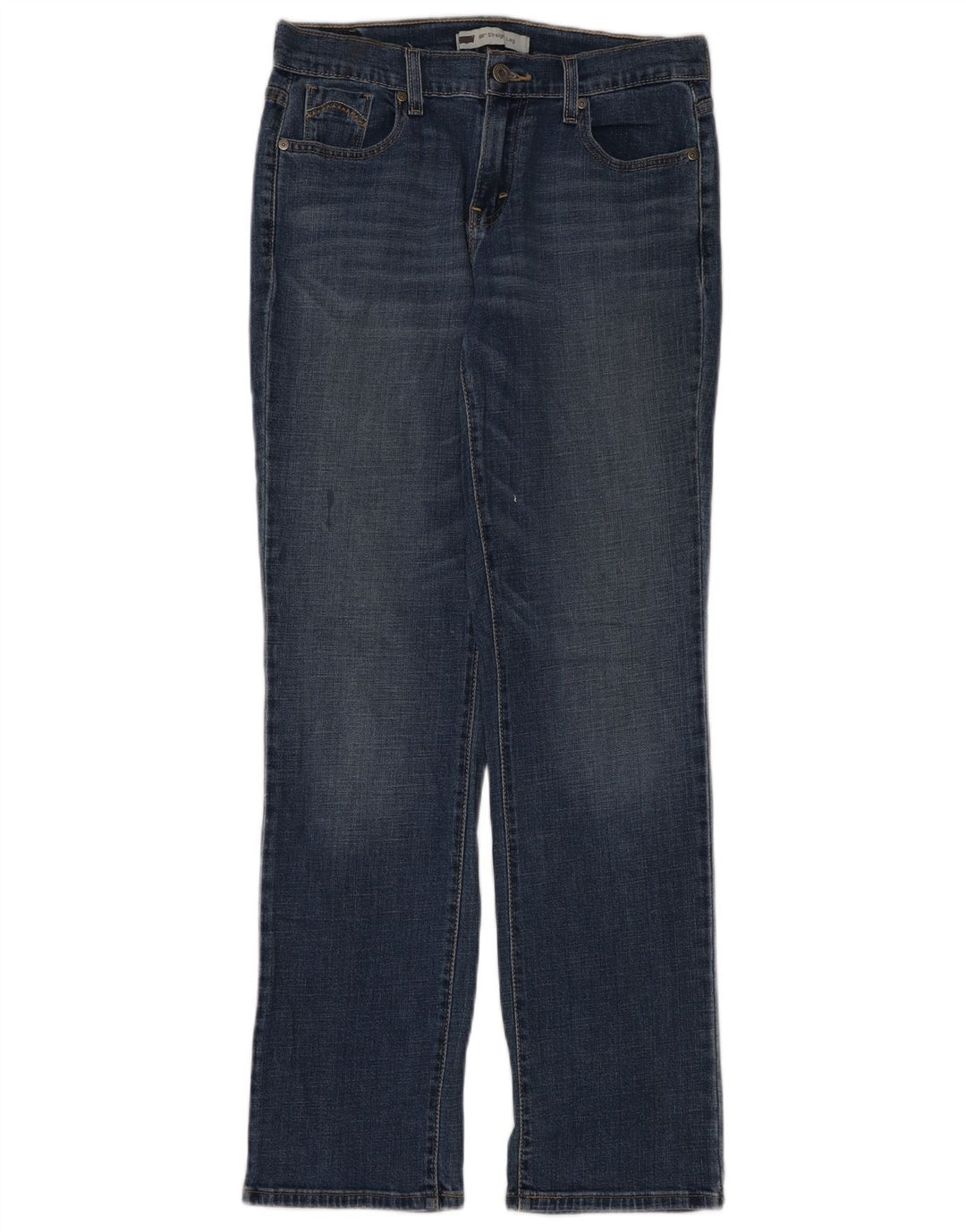 Blugi drepti pentru femei Levi's 505 US 6 Medium W28 L32 Bumbac bleumarin