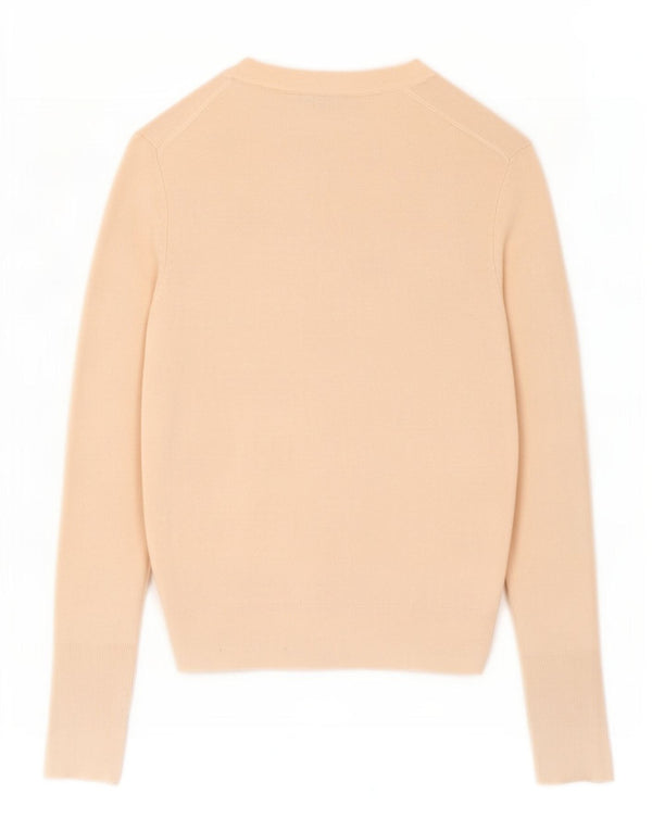 Zara Womens Cardigan Sweater UK 12 Medium Beige Viscose
