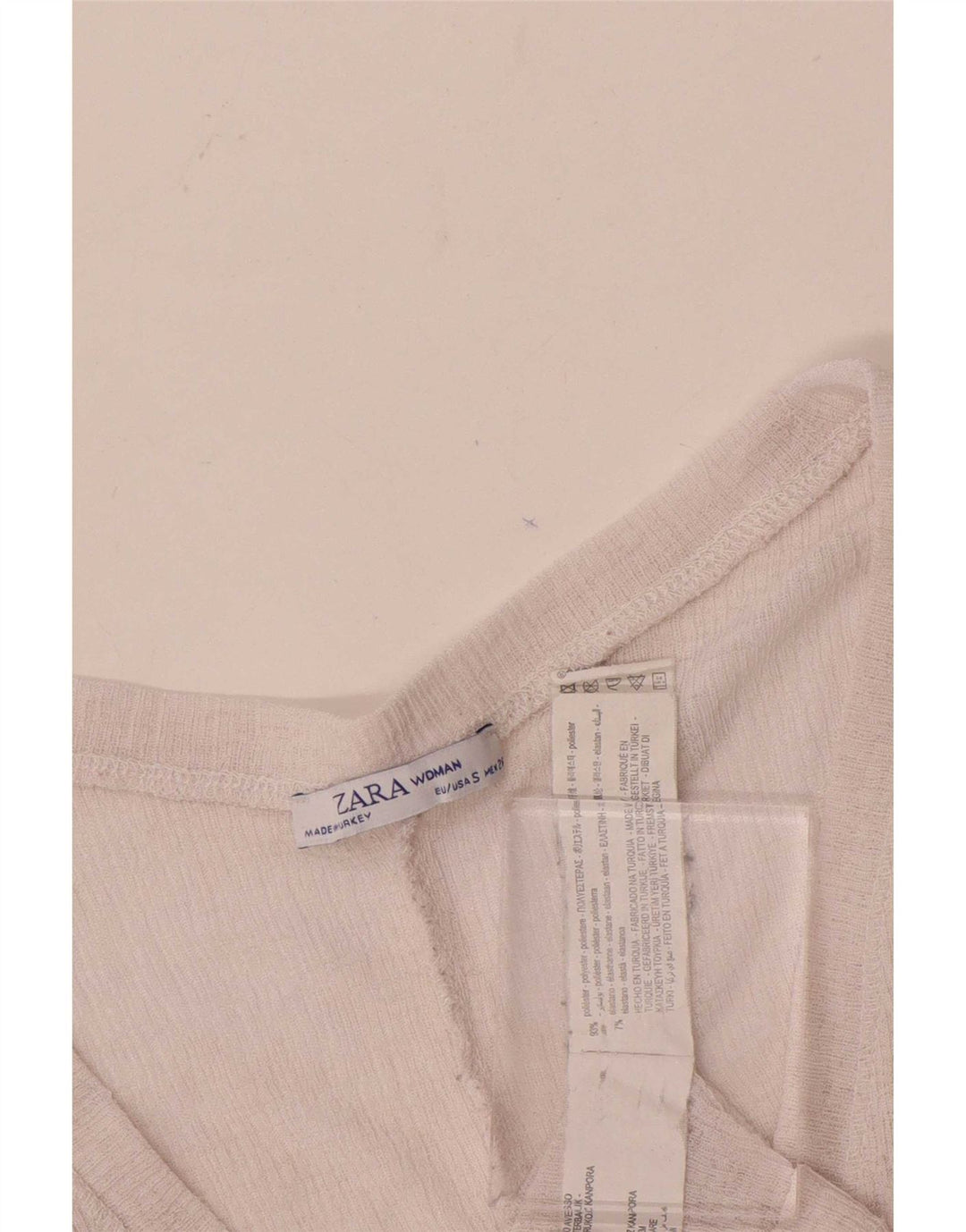 Bluză supradimensionată Crop pentru femei Zara UK 10 Poliester roz mic