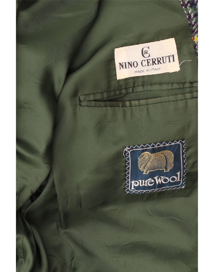 Jachetă pentru bărbați Cerruti 1881 cu 2 nasturi, UK 42 XL, lână cu carouri multicolore