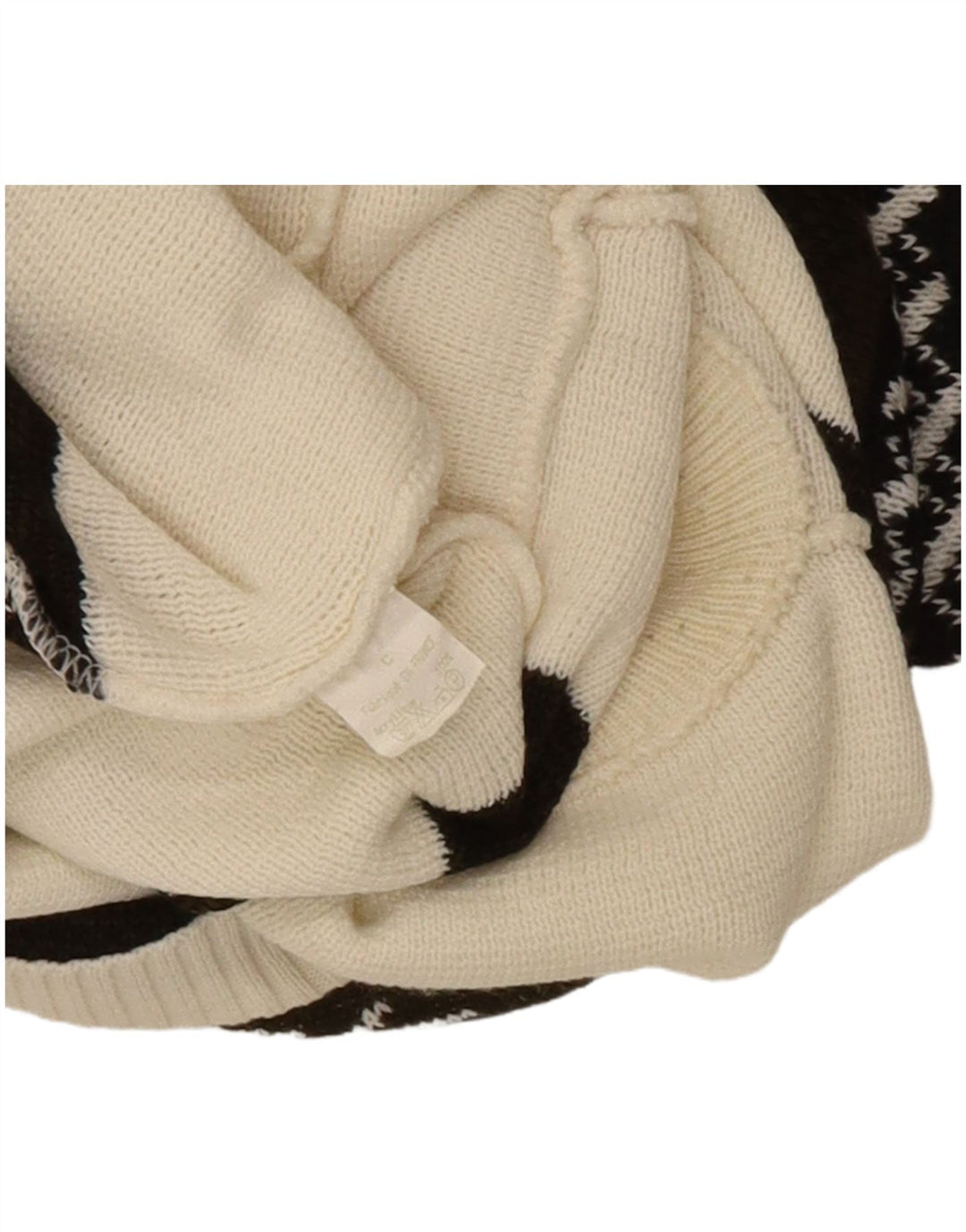 Pulover vintage pentru bărbați cu gât țestoasă, mare, alb, Fair Isle