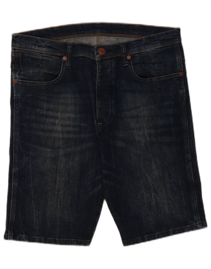 Pantaloni scurți Wrangler Kurt Denim W32, bumbac albastru mediu