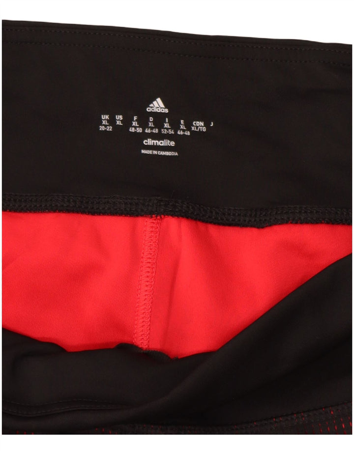 Pantaloni scurți sport Climalite ADIDAS pentru femei UK 20/22 XL poliester negru