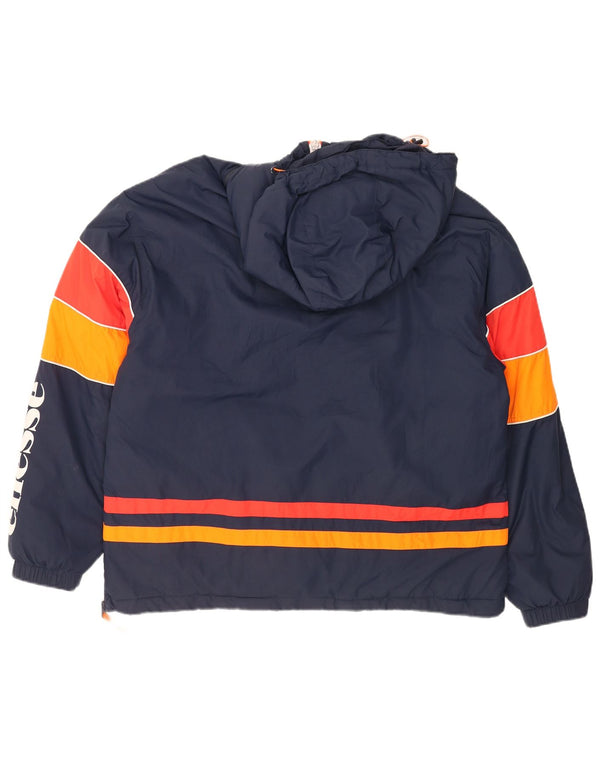 Jachetă Anorak cu glugă pentru bărbați Ellesse, UK 42 XL, albastru bleumarin, bloc de culoare