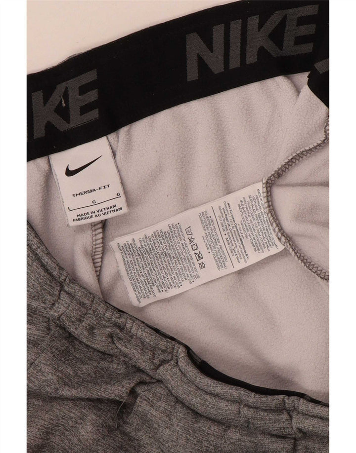 Pantaloni de trening Nike pentru bărbați Therma-Fit Pantaloni de jogging, mari, gri, poliester