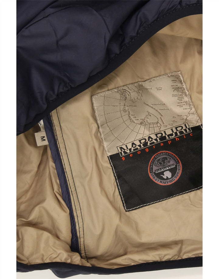 NAPAPIJRI Womens Padded Jacket UK 14 Medium Navy Blue Polyester Vintage Napapijri and Second-Hand Napapijri from Messina Hembry 