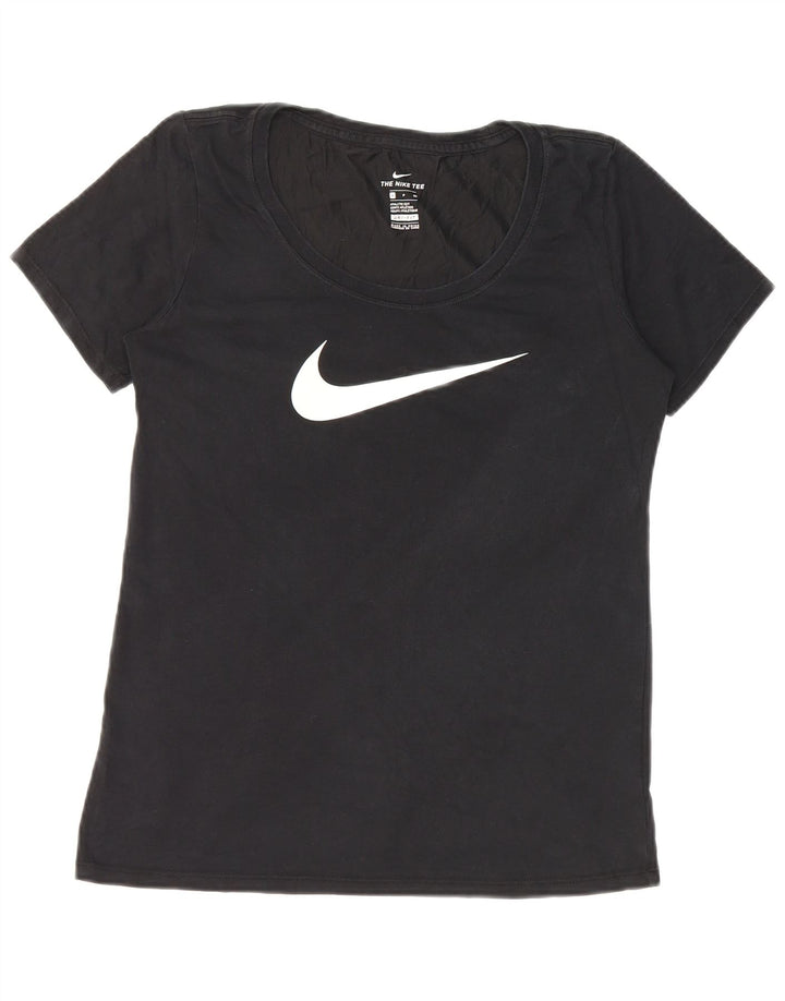 Tricou grafic Nike pentru femei Athletic Cut Top UK 10 Small Black Bumbac
