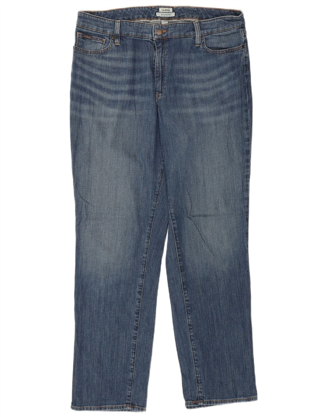 Blugi drepti pentru femei L.L.BEAN, cu ajustare preferată US 14 XL W36 L30 Albastru