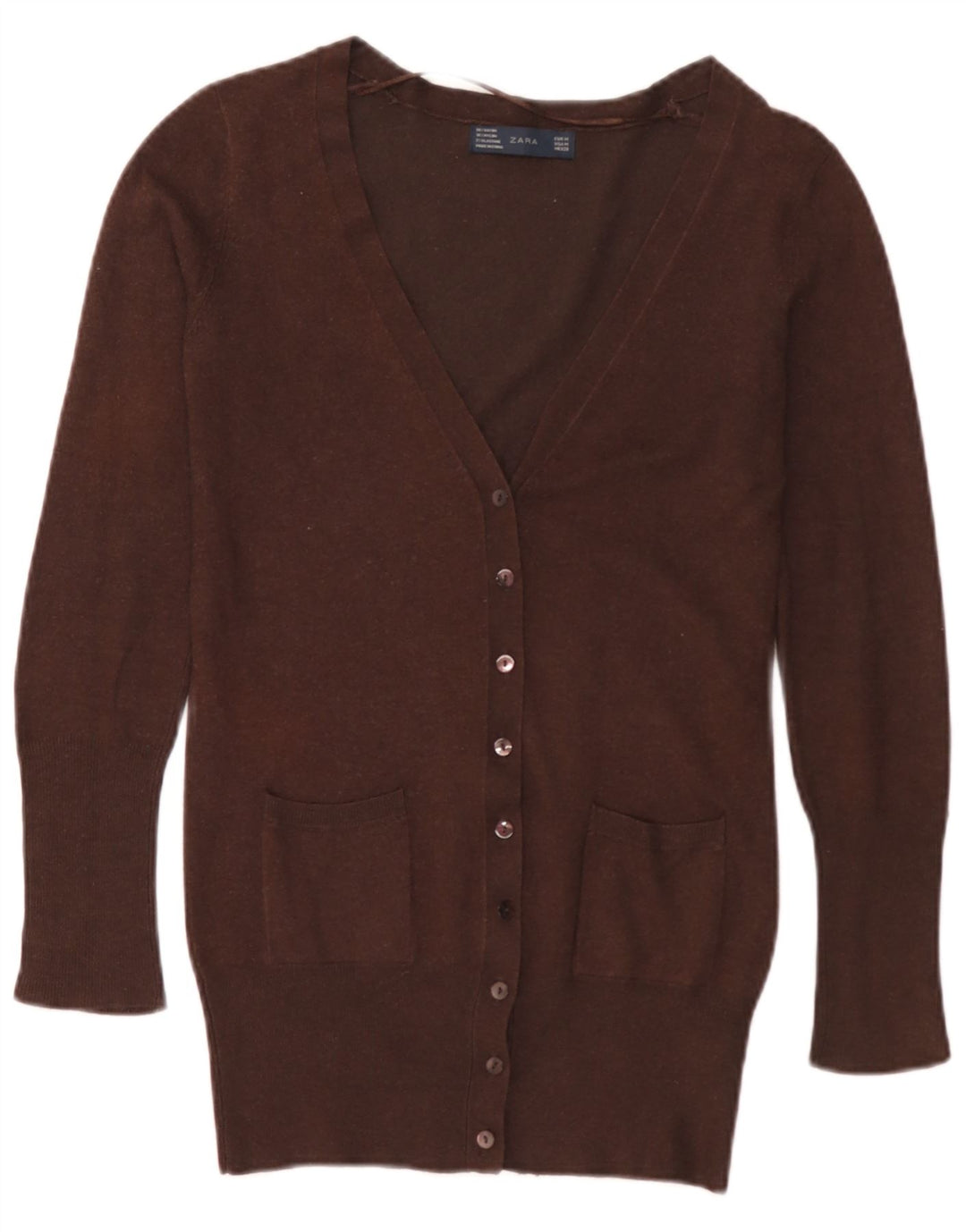 Pulover cardigan pentru femei Zara UK 12 Maro Mediu Rayon
