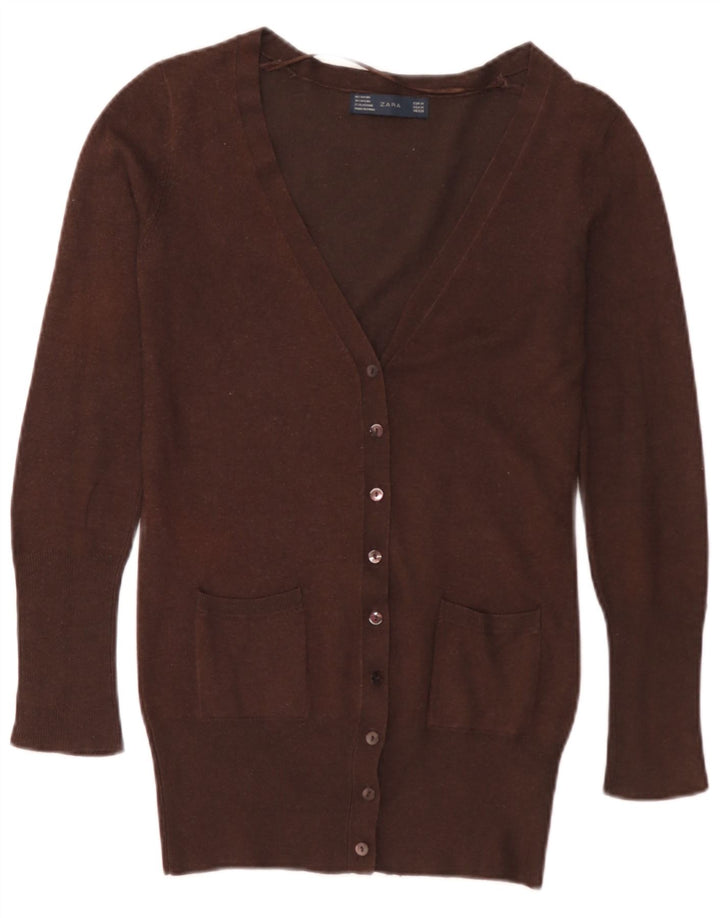 Pulover cardigan pentru femei Zara UK 12 Maro Mediu Rayon