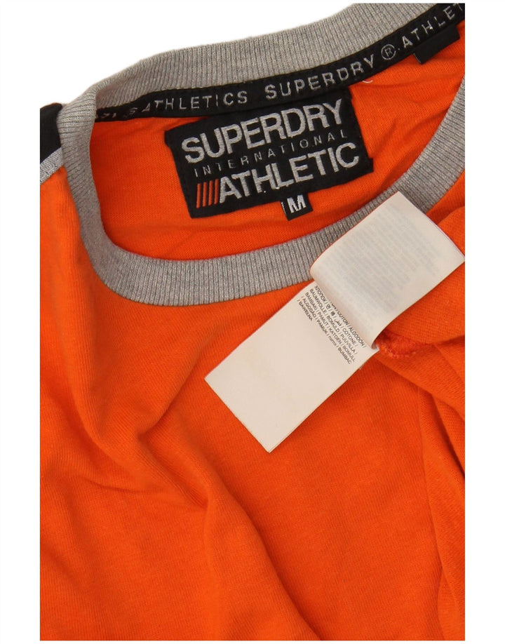 Tricou grafic pentru bărbați SUPERDRY Top portocaliu mediu bumbac color bloc
