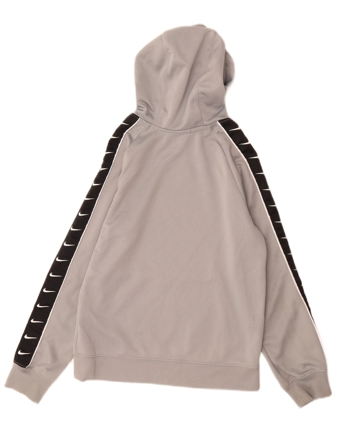 Pulover Nike pentru băieți cu capota grafică 8-9 ani, mic, gri, poliester color bloc