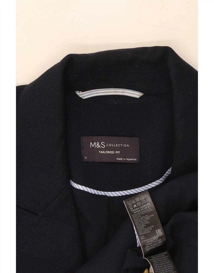 Jachetă pentru femei Marks & Spencer Tailored Fit Blazer UK 14 Medium Bleumarin