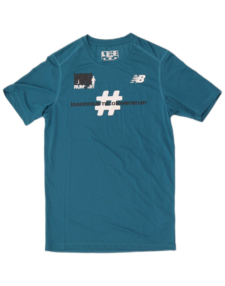 Tricou grafic pentru bărbați New Balance Top Small Blue Poliester