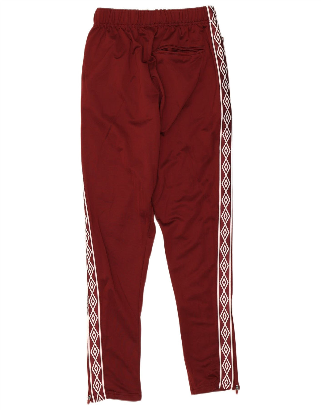 Pantaloni de trening grafic Umbro pentru bărbați, poliester mic de culoare burgundă