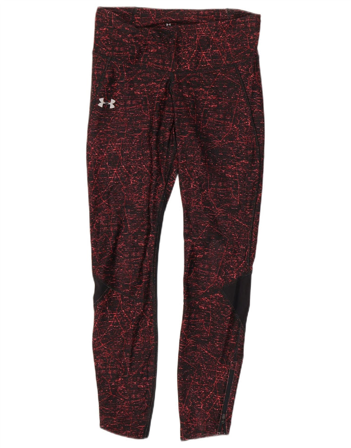 Leggings pentru femei UNDER ARMOUR Heat Gear UK 12 Medium Burgundy Colorblock
