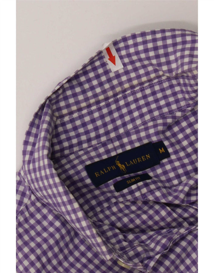Cămașă pentru bărbați Ralph Lauren, slim fit, din bumbac violet mediu